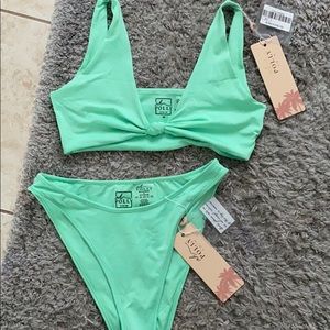 Oh Polly Mint Green High Waisted Bikini